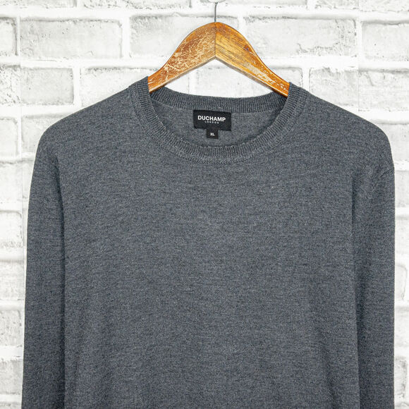 DUCHAMP London Crewneck Pullover Sweater Gray Size XL - Picture 3 of 6